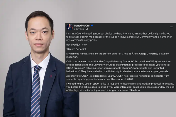 Benedict Ong To Be Trespassed From All OUSA Premises Benedict Ong To Be Trespassed From All OUSA Premises