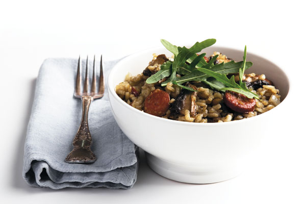 Chorizo and Mushroom Risotto