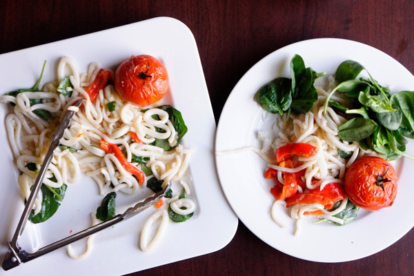 Grilled Pepper, Squid and Sesame Salad