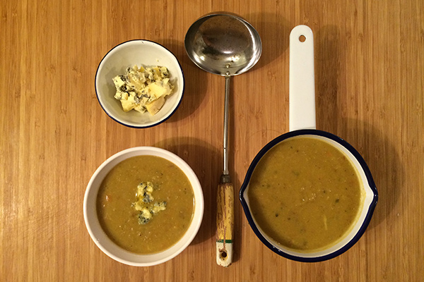 Vegetable and Blue Cheese Hipster Soup