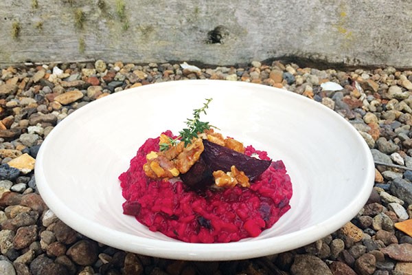 Beetroot, Blue Cheese  and Candied Walnut Risotto