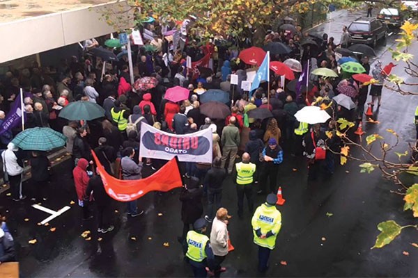 Hundreds gather to protest appalling slop