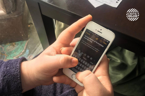 Students Resort to Typing Assignments on Phones